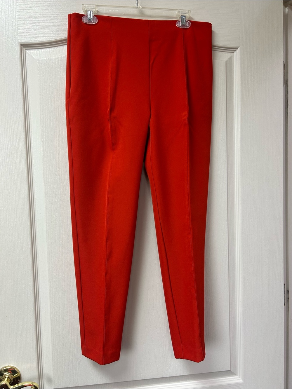 Veronica Beard Red Slim Tapered Pants